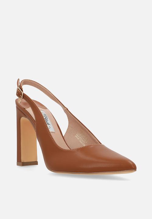 Miss Black - Nala 1 slingback block heel - tan
