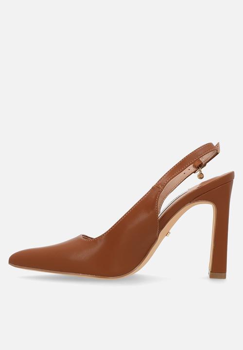 Miss Black - Nala 1 slingback block heel - tan
