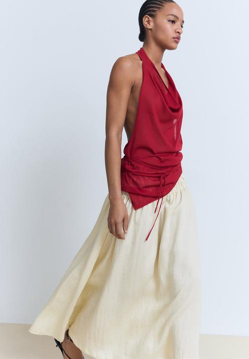 MANGO - Skirt Perth - Light Beige