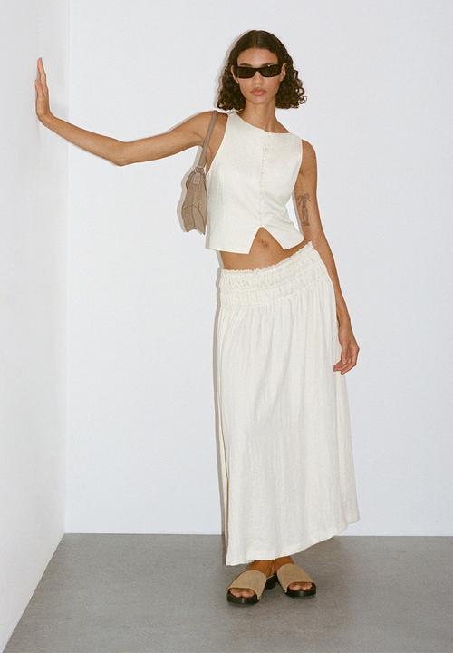 MANGO - Skirt Perth - Light Beige