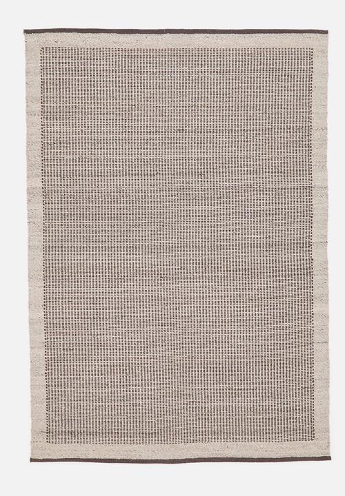 Sixth Floor - Handwoven Wool Pet Rug- Beige Brown