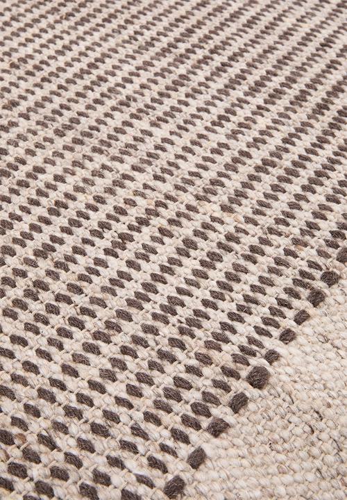 Sixth Floor - Handwoven Wool Pet Rug- Beige Brown