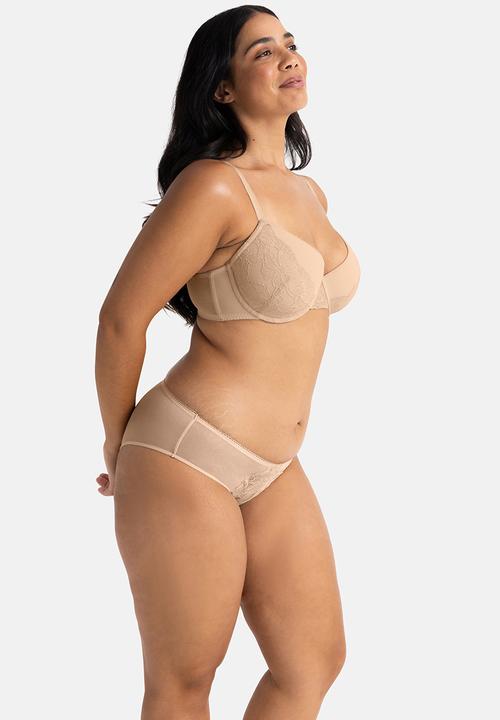 DORINA - Plus Curvy Melanie 2pack demi bra - beige/grey