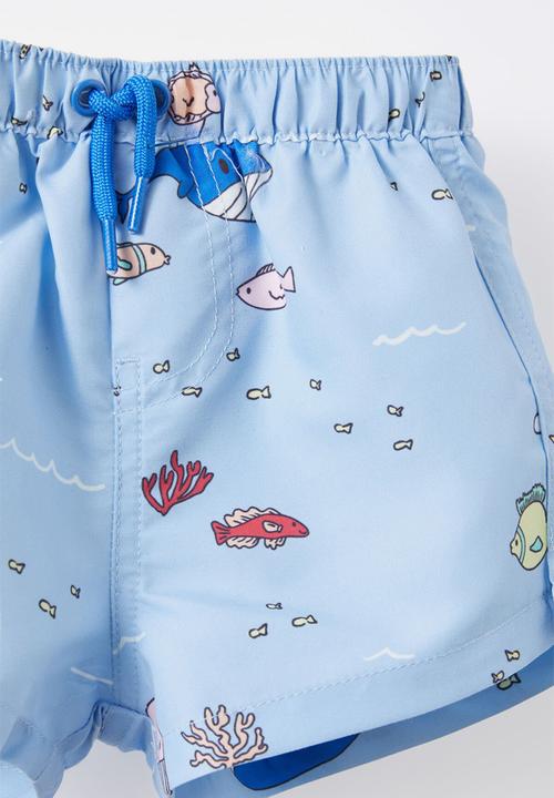 Cotton On - Bailey swim short - dawn blue/sea creatures
