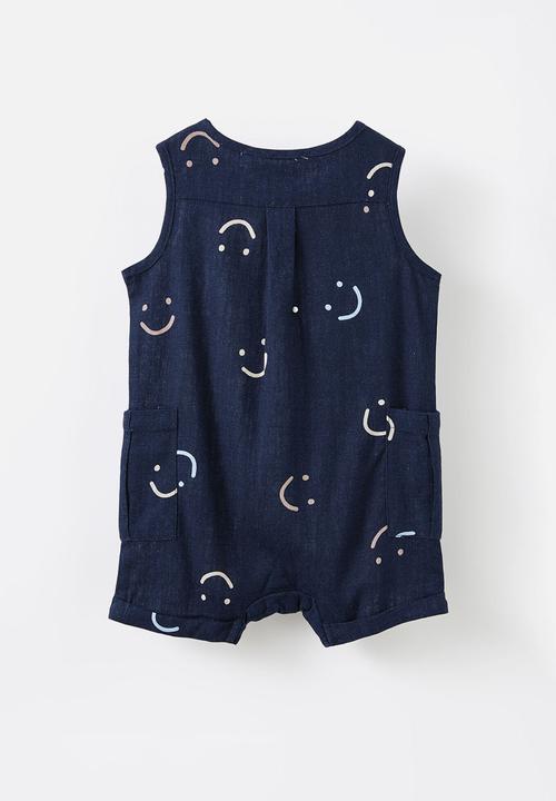 Cotton On - Jacob sleeveless playsuit - navy ink/summer smiles
