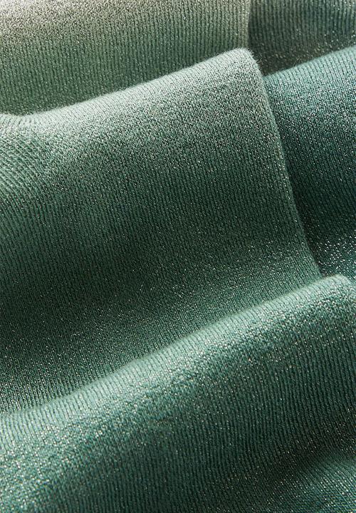 Rubi - Sparkle Mid Crew Sock - Green Ombre