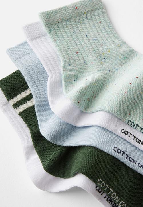 Rubi - 5 Pack Quarter Crew Sock - Multi
