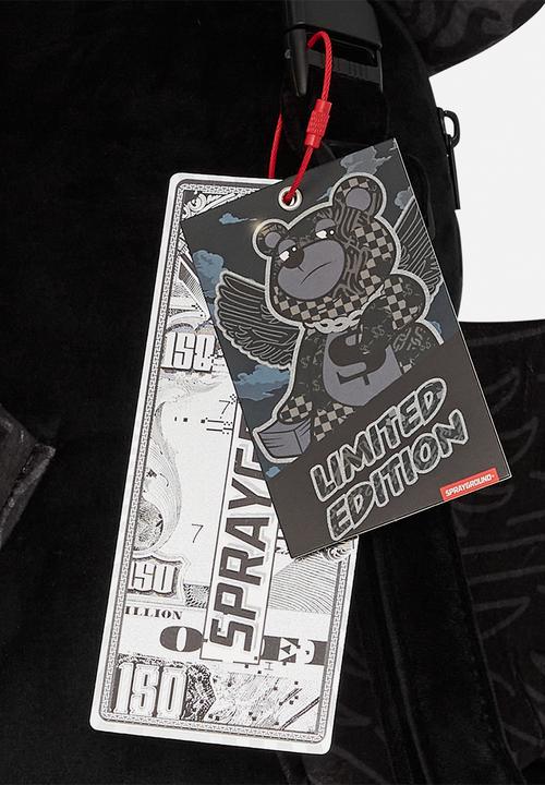 Sprayground - 3am check teddy bear - black