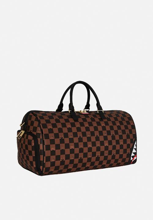 Sprayground - Peeking character check emperor duffle bag - brown