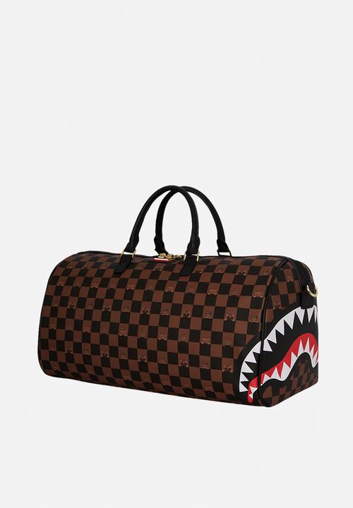 Sprayground - Peeking character check emperor duffle bag - brown