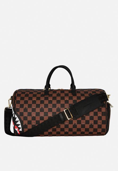 Sprayground - Peeking character check emperor duffle bag - brown
