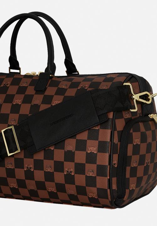 Sprayground - Peeking character check emperor duffle bag - brown