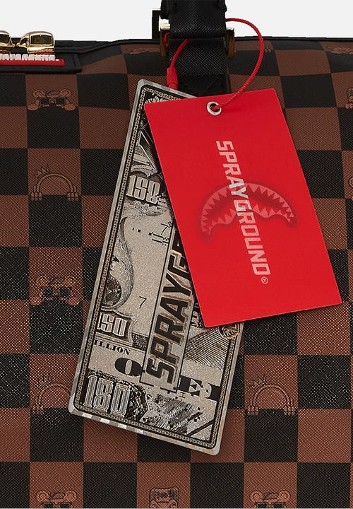 Sprayground - Peeking character check emperor duffle bag - brown
