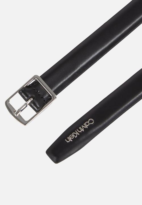 Calvin Klein - Slim square buckle belt 2.0- ck black