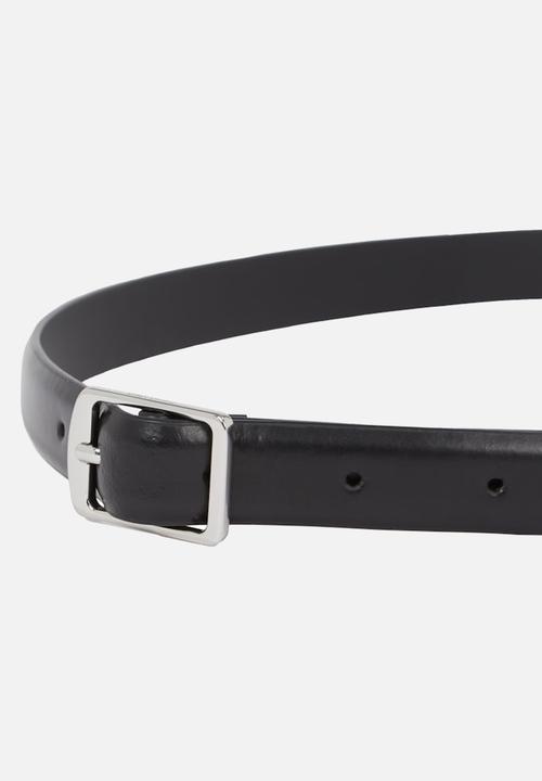 Calvin Klein - Slim square buckle belt 2.0- ck black