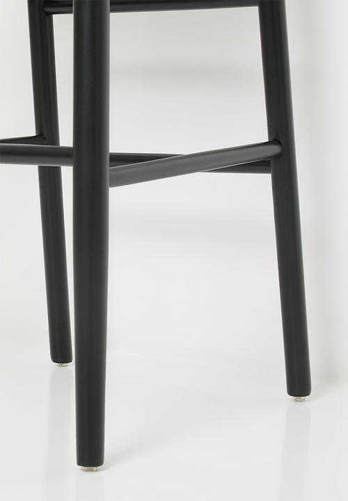 Sixth Floor - Harmony solid wood bar stool - black