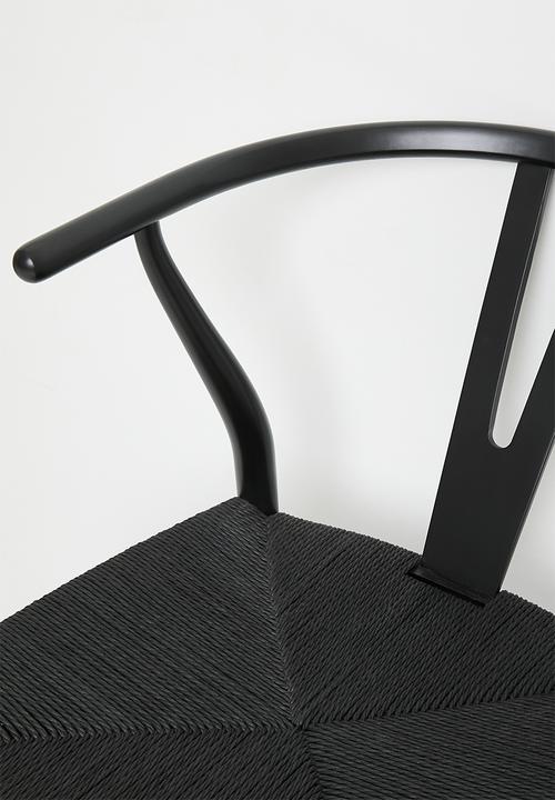 Sixth Floor - Harmony solid wood bar stool - black