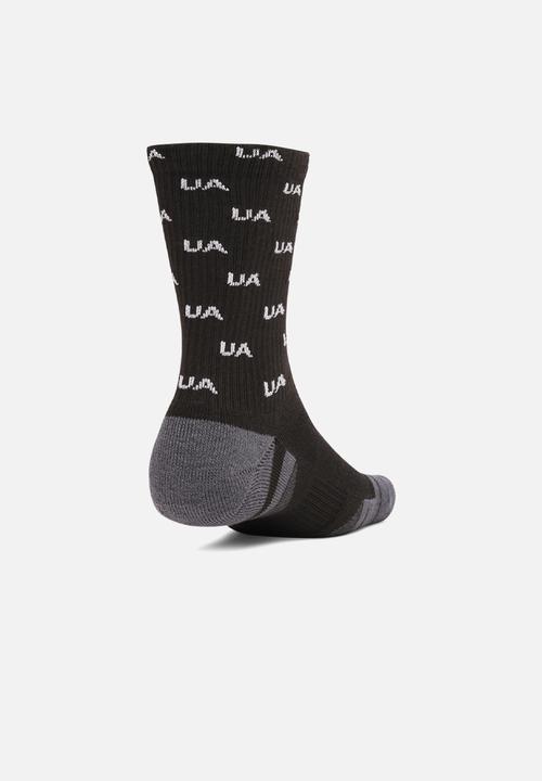 Under Armour - UA Performance Tech 3-Pack Crew Socks - Black / Black / White1