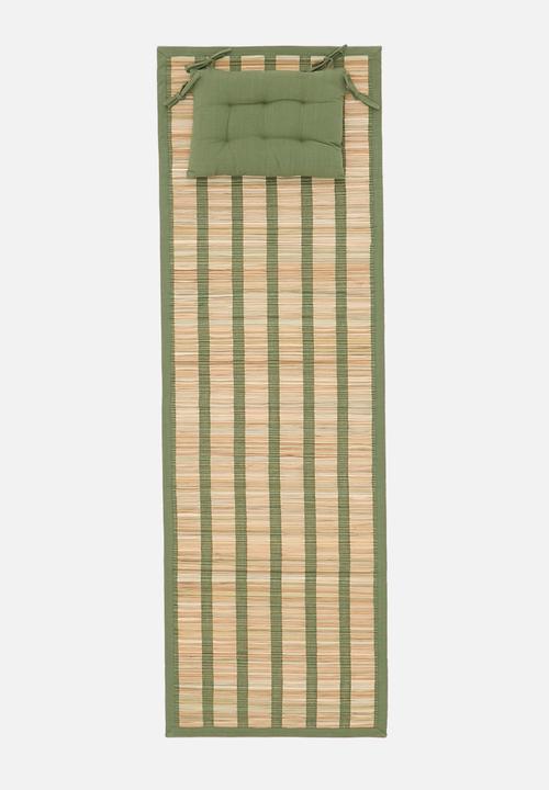 Straw Beach Mat - Green