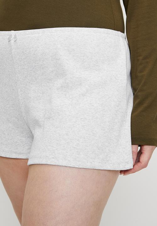 Cotton On - Plus 90 S Sleep Short - Light Grey Marle