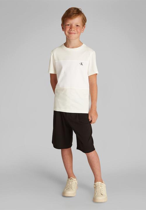 Calvin Klein - Color block 2-p t-shirts - black / tofu colorblock