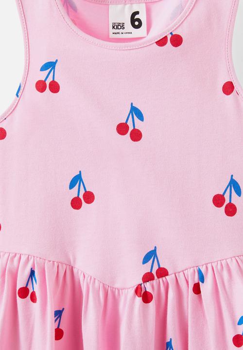 Cotton On - Summer sleeveless dress - fairy pink/cherry