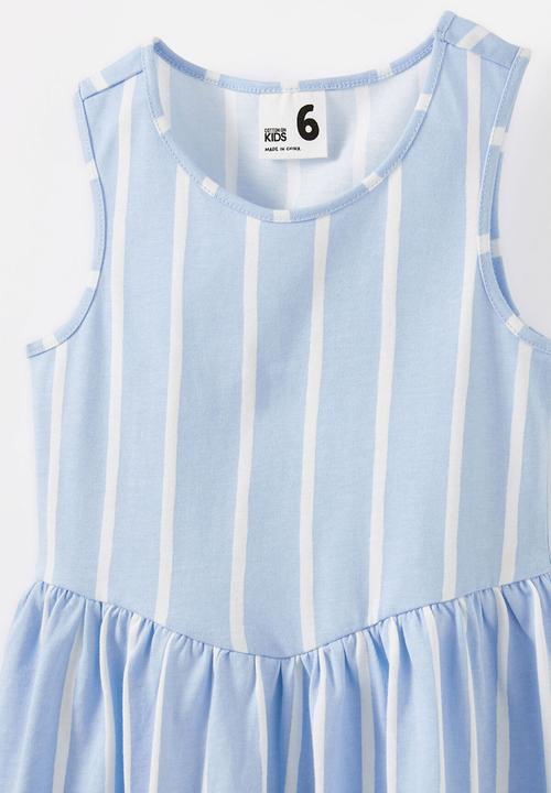 Cotton On - Summer sleeveless dress - dawn blue/vanilla stripe
