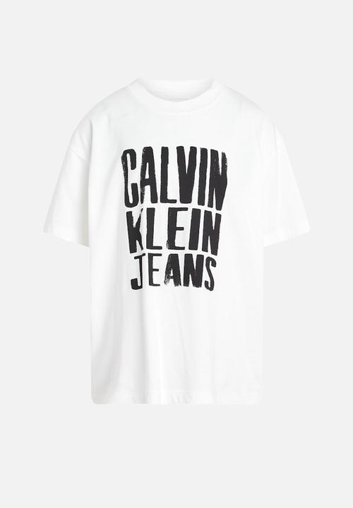 Calvin Klein - Bold ckj logo t-shirt - bright white