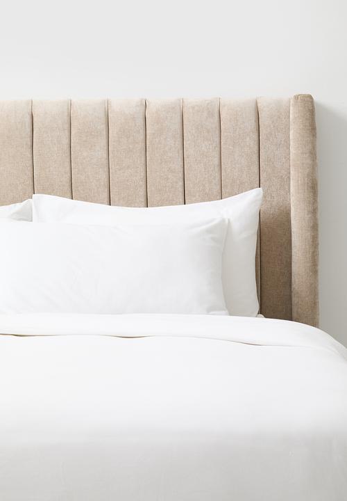 Noa Ribbed Chenille Headboard - Taupe