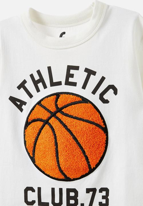 Cotton On - Jonny Short Sleeve Graphic Print Tee - Vanilla/Athletic Club 73