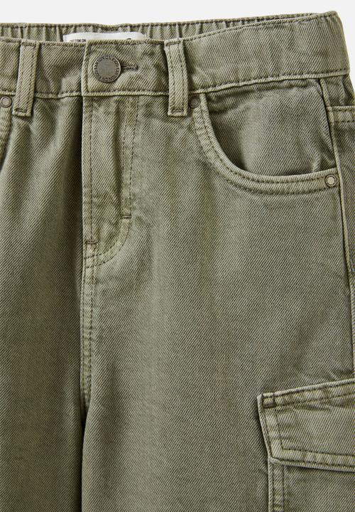Cotton On - Super Baggy Short - Mission Green/Cargo