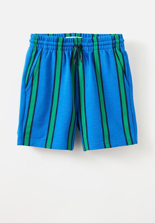 Cotton On - Henry Slouch Short - Harbour Blue/Island Green/Squid Ink Stripe