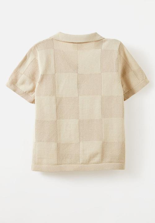 Cotton On - Knitted Short Sleeve Shirt - Rainy Day