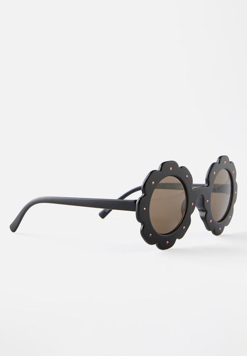 Cotton On - Kids freya flower sunglasses - black