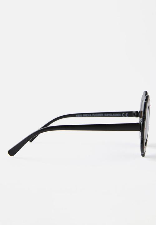 Cotton On - Kids freya flower sunglasses - black