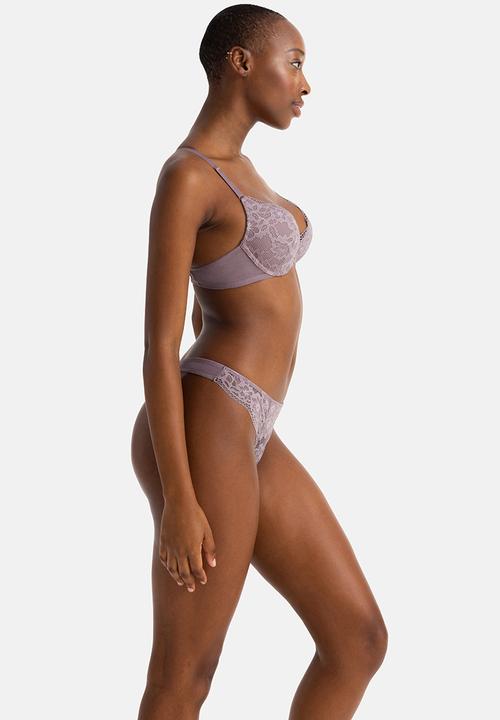DORINA - Amora 2 pack plunge - beige/purple