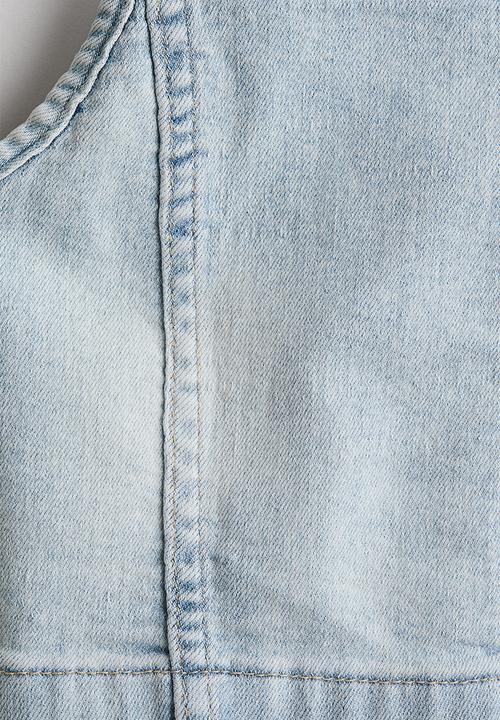 H&M - Denim strappy top - light denim blue 