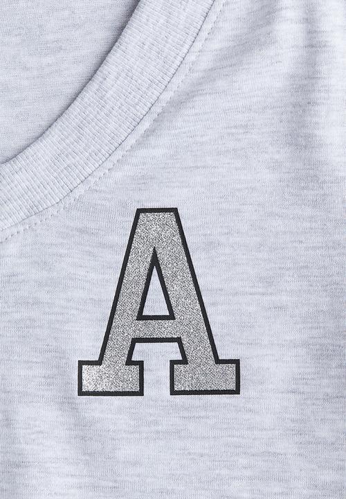 H&M - V-neck jersey top - light grey