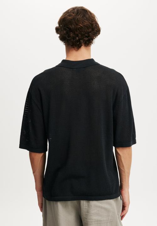 Knitted Polo - Black