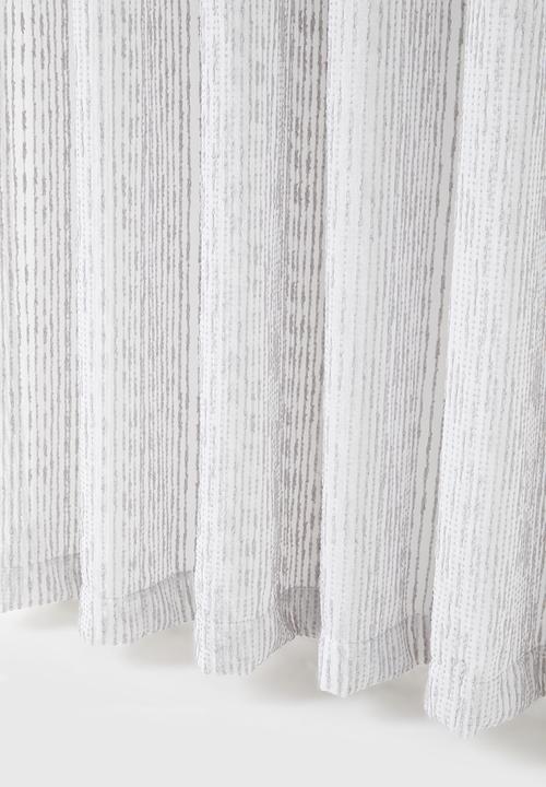 Sixth Floor - Tufted Stripe Eyelet Curtain - Grey
