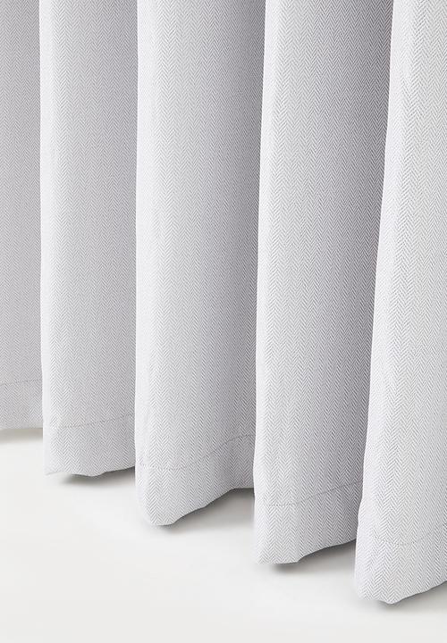 Sixth Floor - Herringbone Eyelet Curtain - Grey