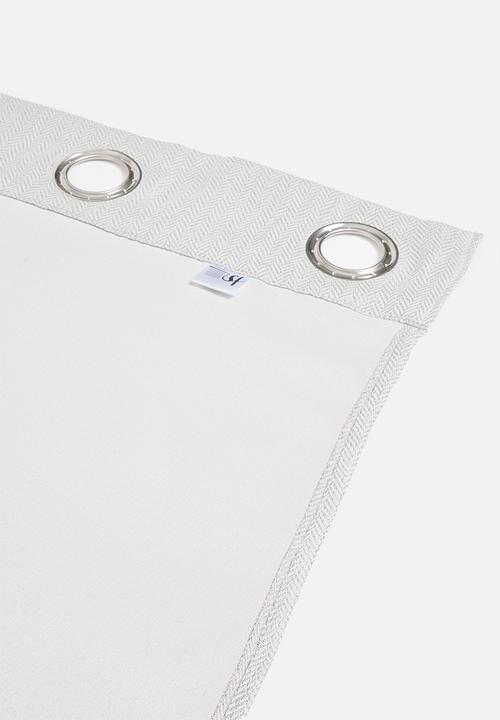 Sixth Floor - Herringbone Eyelet Curtain - Grey