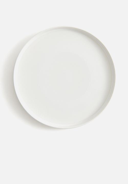 Stoneware dinner plate - white