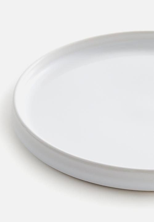 H&M - Stoneware medium plate - white