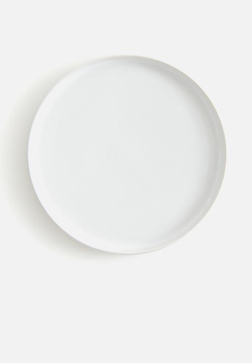 Stoneware medium plate - white