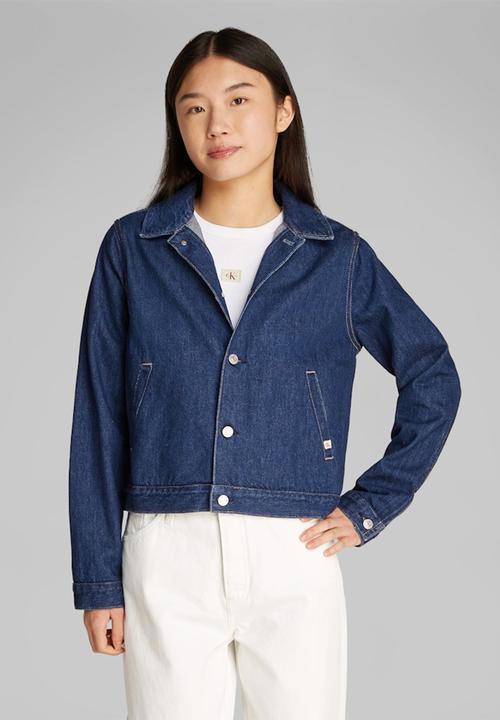 Calvin Klein - Clean short denim jacket - blue