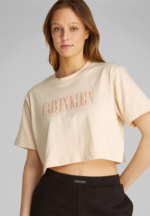 Calvin Klein - Varsity calvin klein boxy tee - neutral