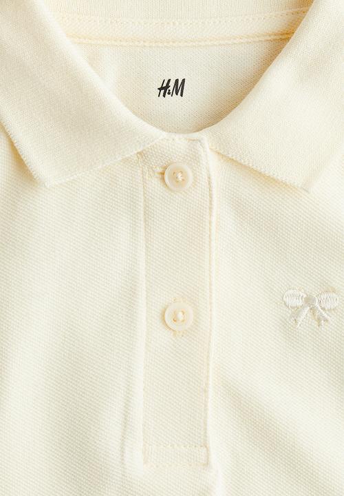 H&M - A-line piqué dress - light yellow