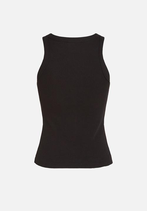 Calvin Klein - Monologo rib tank top - black