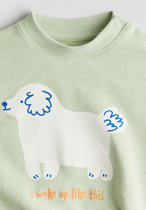 H&M - Printed sweatshirt - mint green dog